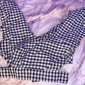 Charlotte Russe plaid crop top